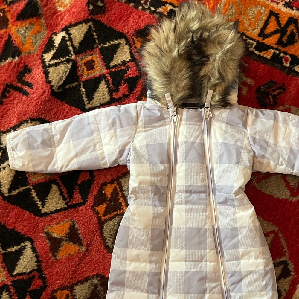Lands End Primaloft Snow Suit with Fur Trim